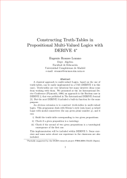 Constructing Truth-Tables in Propositional Multi-Valued