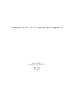 Reaction Graphs for Some Complete Graph Decompositions