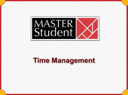 Time Management - Cengage Learning