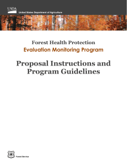 Evaluation Monitoring Proposal Instructions and Guidelines 2017