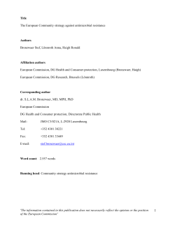 The European Community strategy against