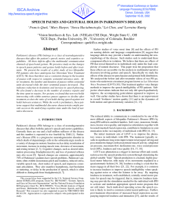 Speech Pauses and Gestural Holds in