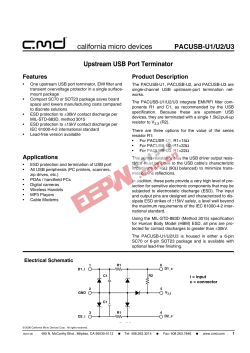 PACUSB-U1/U2/U3 Upstream USB Port Terminator