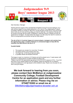 Dear Secretary / Manager Working with the support of the