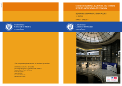 seminars on competition policy master in industrial economics and