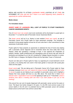 MEDIA ARE INVITED TO ATTEND [LANDMARK NAME] LIGHTING