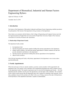 Department of Biomedical, Industrial and Human Factors