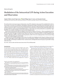 Modulation of the Intracortical LFP during Action Execution and
