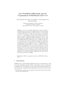 Low Probability Differentials and the Cryptanalysis of Full