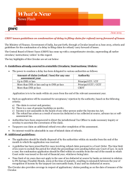 CBDT issues guidelines on condonation of delay in filing claim for