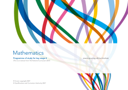 Mathematics - UK Government Web Archive