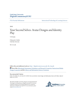 Your Second Selves: Avatar Designs and Identity Play