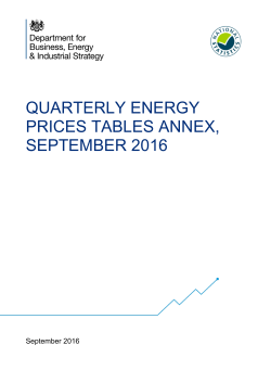 quarterly energy prices tables annex, september 2016