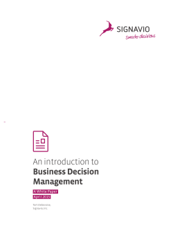 An introduction to Business Decision Management