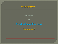 Conduction of Elections