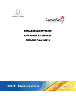 ICT Services Business Plan 2009 10