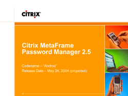 Citrix MetaFrame Conferencing Manager 3.0