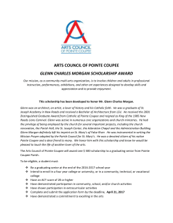 Click here for Glen Morgan Scholarship Application. Deadline 4/21.