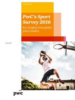PwC`s Sport Survey 2016