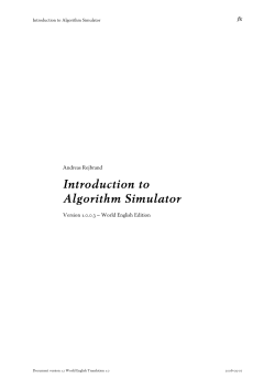 Introduction to Algorithm Simulator