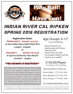Play Ball! Have Fun! - Indian River County Cal Ripken/Babe Ruth