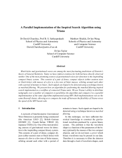 A Parallel Implementation of the Inspiral Search Algorithm