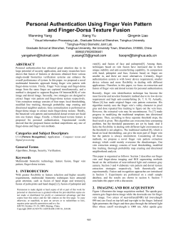 Personal authentication using finger vein pattern and