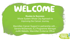 Routes to Success - Macmillan Cancer Support
