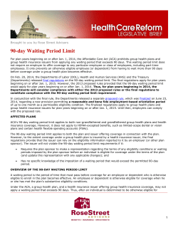 90-day Waiting Period Limit