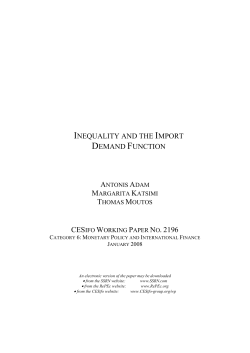 inequality and the import demand function