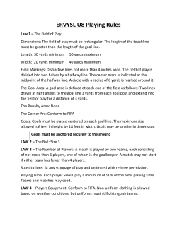 ERVYSL U8 Playing Rules