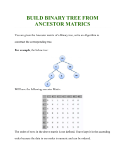 BUILD BINARY TREE FROM ANCESTOR MATRICS