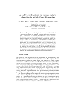 A cost/reward method for optimal infinite scheduling in - ICE-TCS
