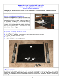 Behind-the-Door Turntable Shelf Drawer for Salamander
