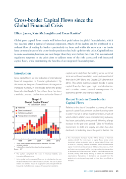 Cross-border Capital Flows since the Global Financial Crisis