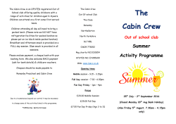 Brochure - Romanby Pre-School and Cabin Crew