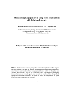 Maintaining Engagement in Long-term Interventions with Relational