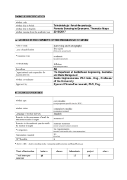 karta modułu / karta przedmiotu - Kielce University of Technology