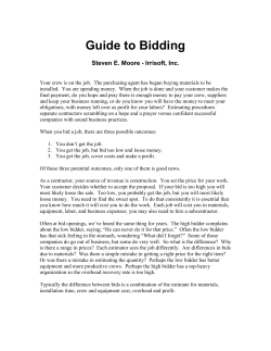 Guide to Bidding