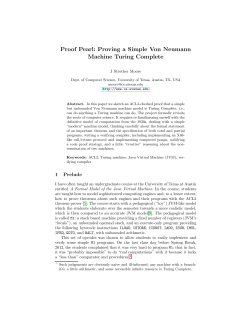 Proving a Simple Von Neumann Machine Turing Complete