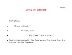 LIFTS OF GRAPHS