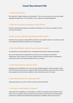 Coach Recruitment FAQ