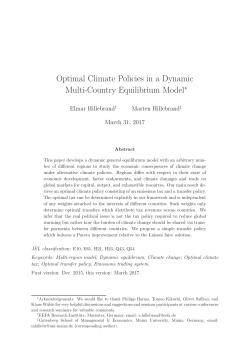 Optimal Climate Policies in a Dynamic Multi