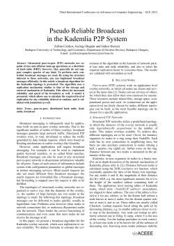 B. Broadcast in P2P Networks