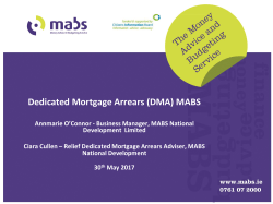 Dedicated Mortgage Arrears (DMA) MABS