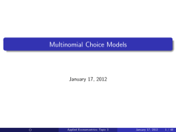 Multinomial Choice Models