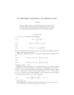 ON PERTURBED TRAPEZOIDAL AND MIDPOINT RULES