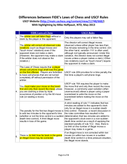 Differences between FIDE`s Laws of Chess and USCF Rules