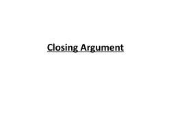 Closing Argument