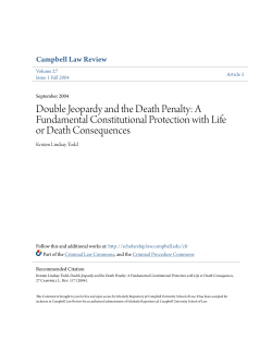 Double Jeopardy and the Death Penalty